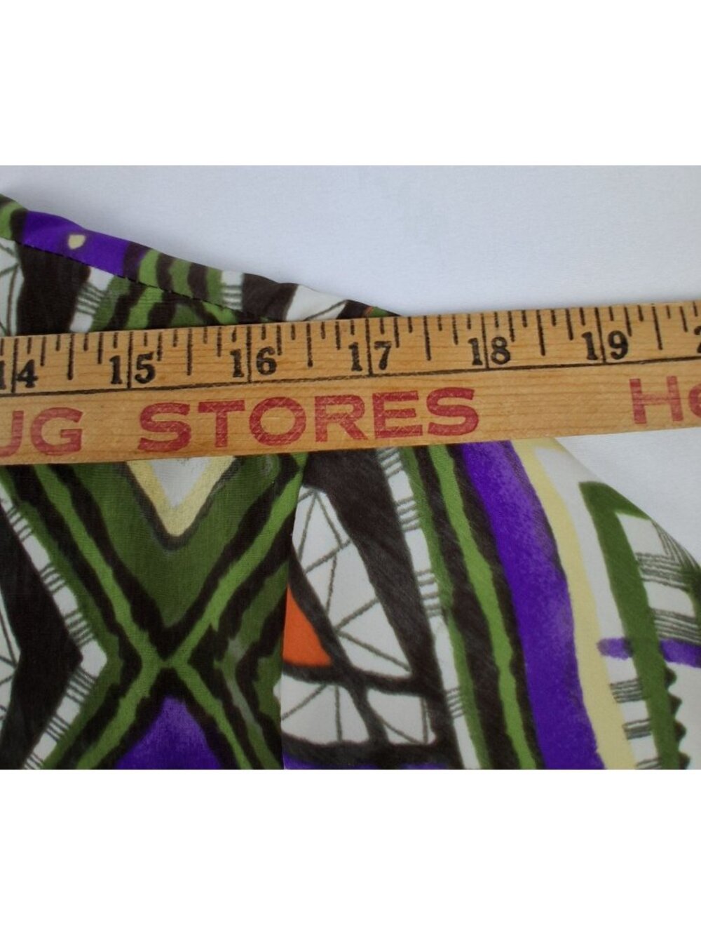 Chico's Geometric Print Womens Size L Tunic Top 3/4 Sleeves & Rounded Hemline - Picture 9 of 12